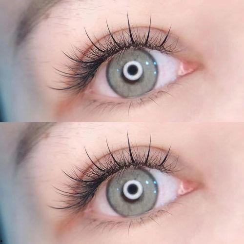 网红仙女睫毛对比照,对比照揭示真假美睫差异