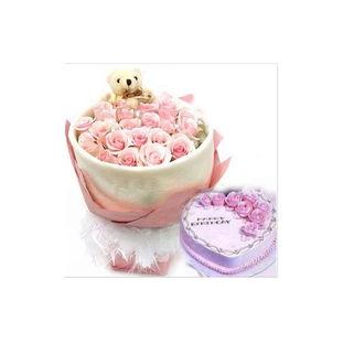 网红鲜花蛋糕礼盒宜昌,浪漫心意，甜蜜传递